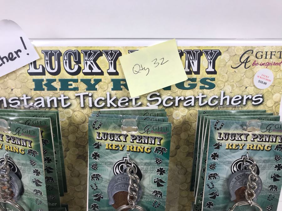 (32) Lucky Penny Key Rings With Store Display Retails Over $320 [Photo 8]
