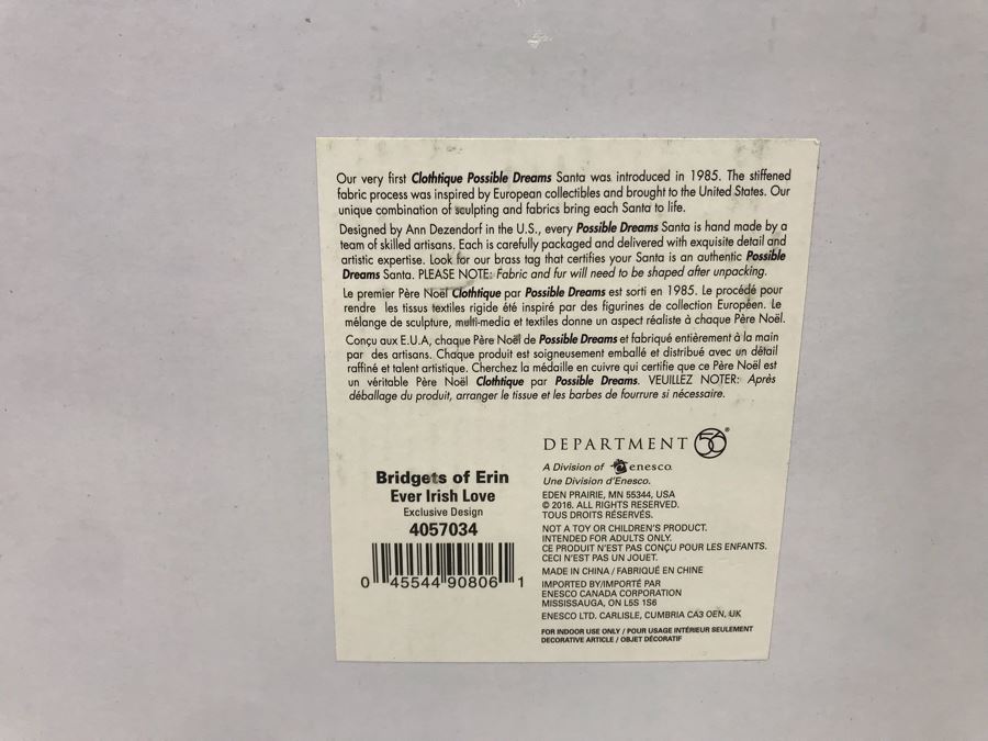 New Department 56 Bridgets Of Erin Ever Irish Love Mr & Mrs Santa Figurine 4057034 Retails $99 [Photo 5]