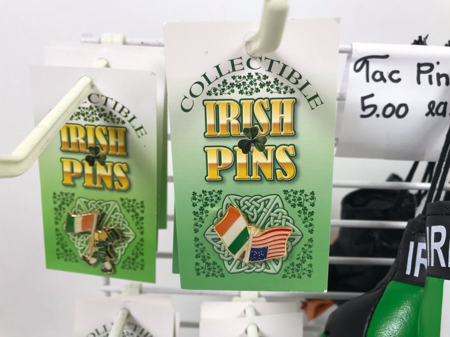 (13) New Irish Tac Pins, (3) Ireland Boxing Gloves And (4) Irish Lanyards With Retail Display Rack Retails Over $100 [Photo 6]