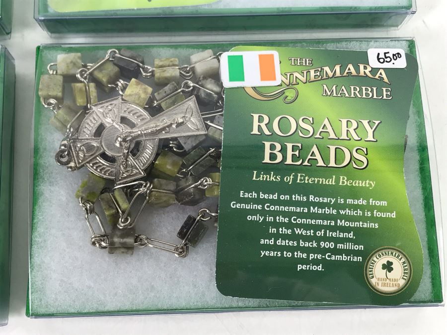 (4) New Irish Rosary Bracelets (Pair Of Connemara Marble Bracelets) Retails $209 [Photo 4]
