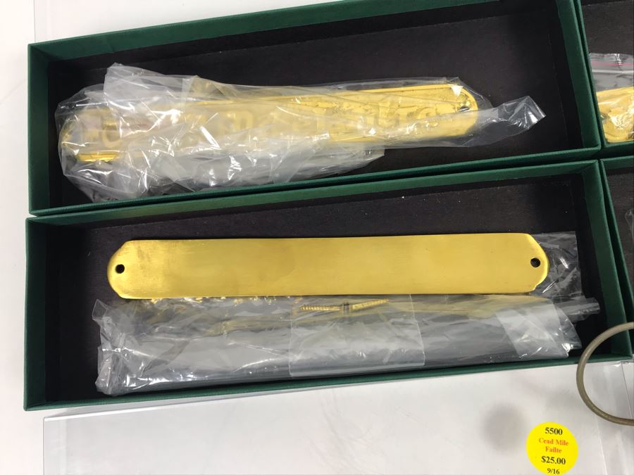 (4) New Irish Brass Plaques 'Cead Mile Failte' -- 'Welcome' And Set Of (4) Vintage Skeleton Keys Retails Over $100 [Photo 5]