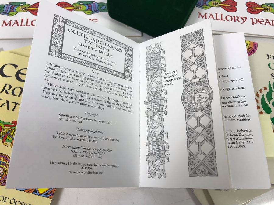 (3) New Irish Celtic Stickers And Seals, Roman Irish Rosary, (6) Celtic Armband Tattoos, (5) Fun With Celtic Stencils And (5) Visions Of Ireland DVD Movie Postcards Retails $95 [Photo 12]