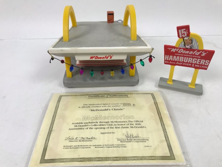 McDonald's McMemories Limited Edition Cermaic Sculpture 40th Anniversary Of The First Classic McDonalds [Photo 2]