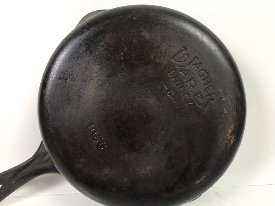Vintage Wagner Ware Sidney Cast Iron Skillet 0 1056 9.5' [Photo 5]
