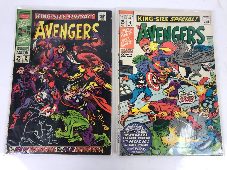 Vintage Marvel Comics Group The Avengers King-Size Special #2 And #4