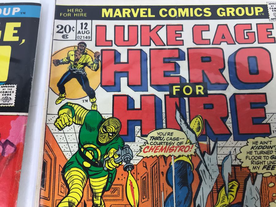 Vintage Marvel Comics Group Luke Cage, Hero For Hire #1 And #12 [Photo 7]