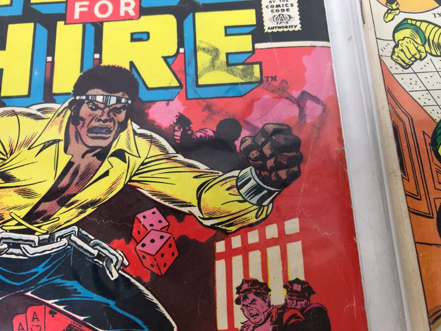 Vintage Marvel Comics Group Luke Cage, Hero For Hire #1 And #12 [Photo 5]