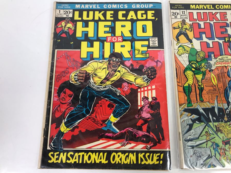 Vintage Marvel Comics Group Luke Cage, Hero For Hire #1 And #12 [Photo 3]
