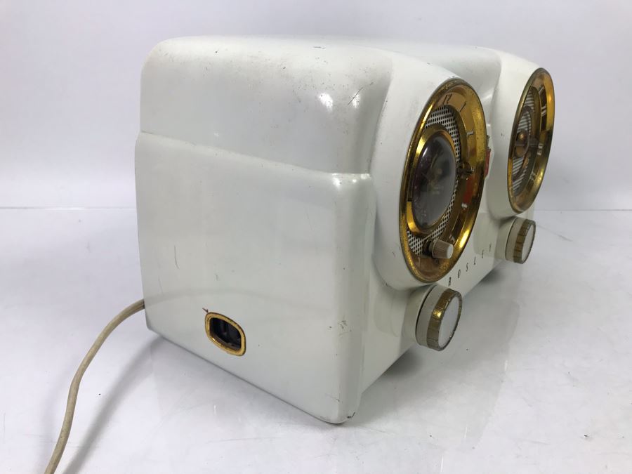 Very Cool Art Deco Crosley Vintage Tube Radio And Clock - Needs Servicing (Missing Several Knobs) [Photo 13]