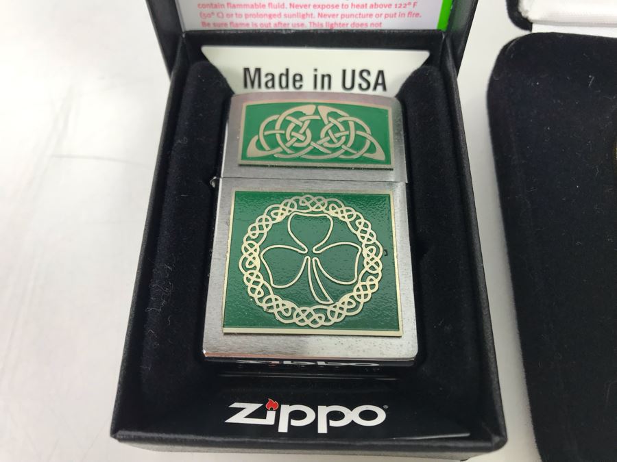 New Irish Zippo Lighter, (2) Robert Emmet Celtic Swirl Money Clips And (3) Irish Keychain And Money Clip Sets Retails $142 [Photo 5]