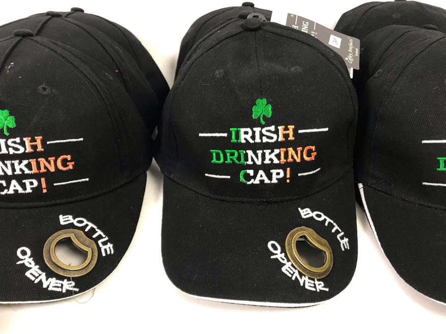 (3) New Irish Shot Glass Sets And (12) New Irish Drinking Caps With Bottle Opener In Visor Retails $381 [Photo 6]