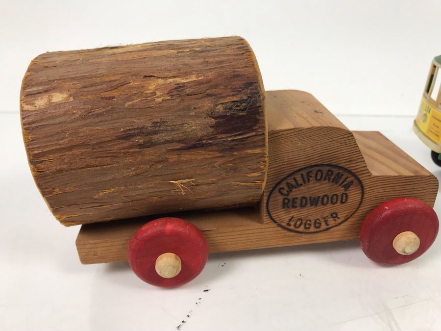 San Francisco Cable Car, California Redwood Logger Wooden Truck, KLM Boeing 747, KLM Truck, England Budgie Toy Double-Decker Bus, Oranges [Photo 6]