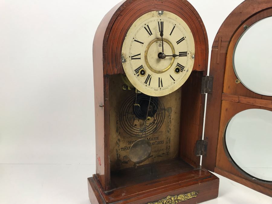 Rare Japanese Imperial Quality Horse Mark Clock By The Owari Clocks Company [Photo 23]