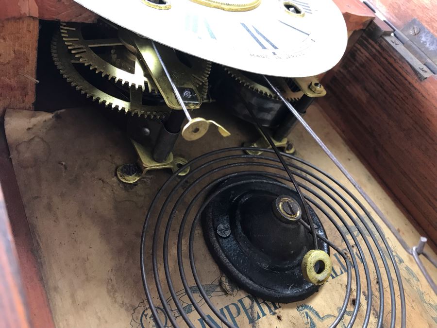 Rare Japanese Imperial Quality Horse Mark Clock By The Owari Clocks Company [Photo 20]