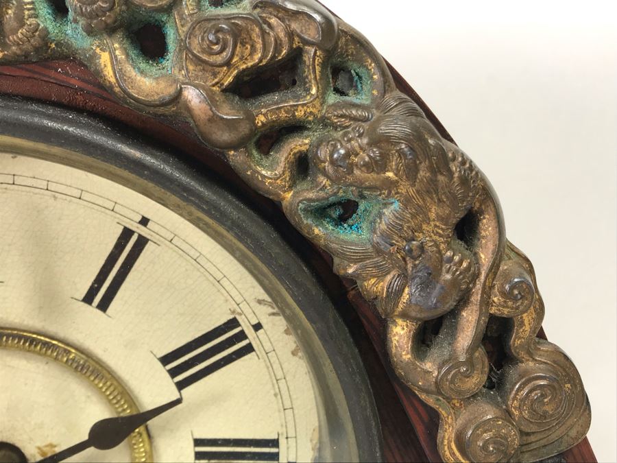 Rare Japanese Imperial Quality Horse Mark Clock By The Owari Clocks Company [Photo 5]