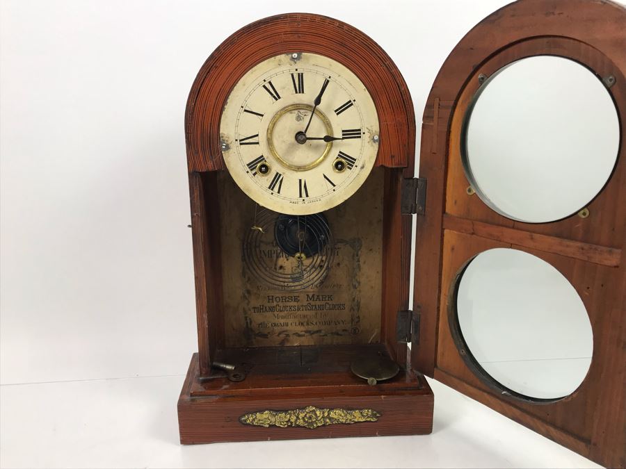 Rare Japanese Imperial Quality Horse Mark Clock By The Owari Clocks Company [Photo 10]