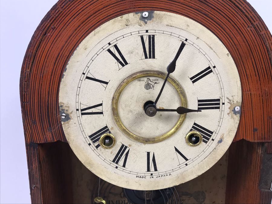 Rare Japanese Imperial Quality Horse Mark Clock By The Owari Clocks Company [Photo 12]