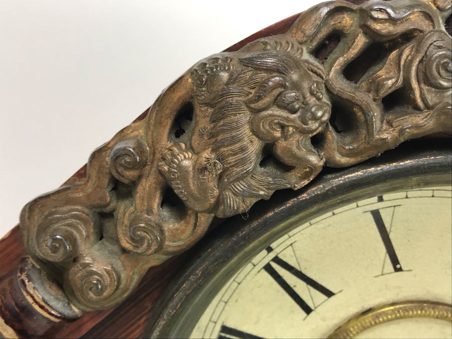 Rare Japanese Imperial Quality Horse Mark Clock By The Owari Clocks Company [Photo 6]