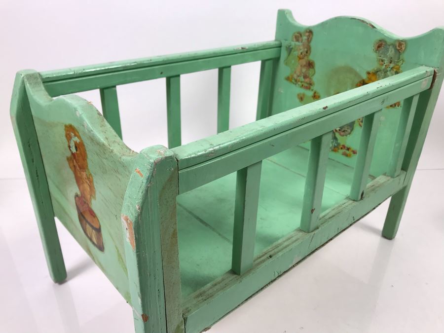 vintage baby doll crib