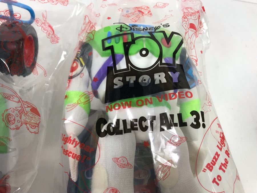(3) Vintage Disney's Original Toy Story Burger King Sealed Happy Meal Toys Buzz Lightyear, Woody [Photo 3]