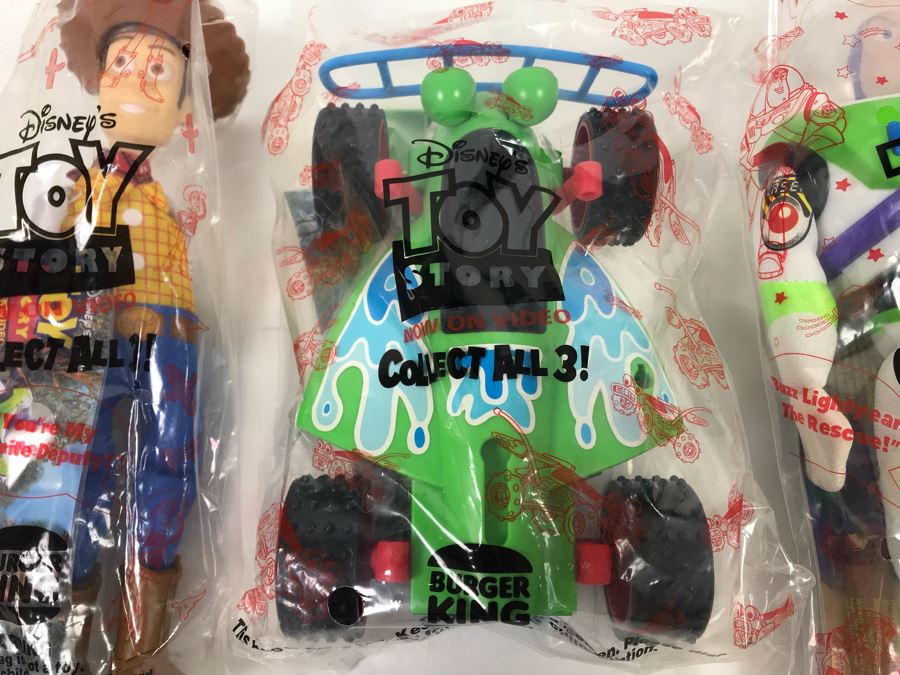 (3) Vintage Disney's Original Toy Story Burger King Sealed Happy Meal Toys Buzz Lightyear, Woody [Photo 8]