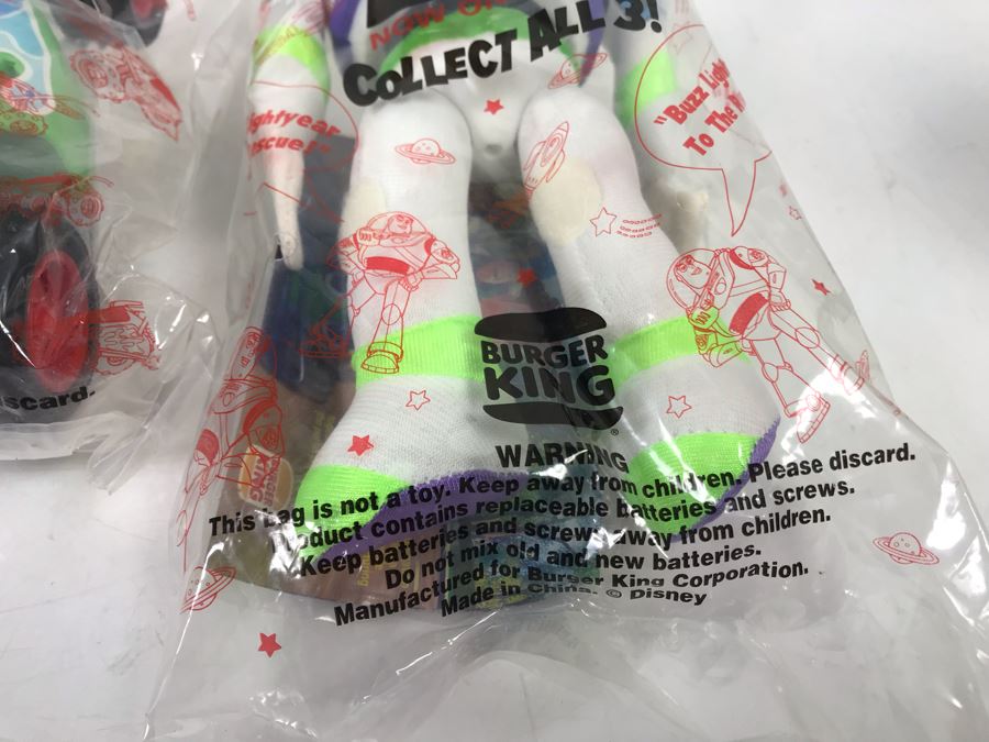 (3) Vintage Disney's Original Toy Story Burger King Sealed Happy Meal Toys Buzz Lightyear, Woody [Photo 4]