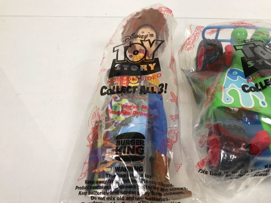 (3) Vintage Disney's Original Toy Story Burger King Sealed Happy Meal Toys Buzz Lightyear, Woody [Photo 11]