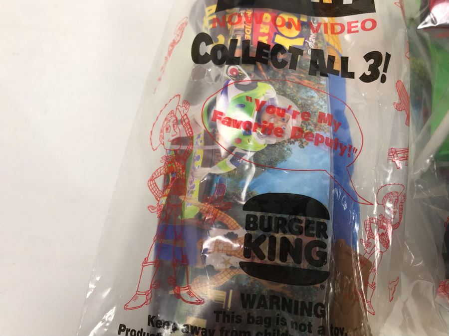 (3) Vintage Disney's Original Toy Story Burger King Sealed Happy Meal Toys Buzz Lightyear, Woody [Photo 12]