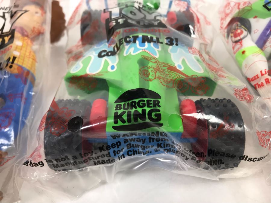 (3) Vintage Disney's Original Toy Story Burger King Sealed Happy Meal Toys Buzz Lightyear, Woody [Photo 9]
