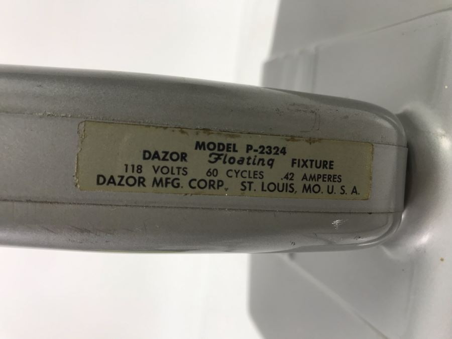 Vintage Art Deco Metal Floating Adjustable Desk Lamp Dazor Floating Light Fixture Model P-2324 By Dazor Mfg Corp St Louis, MO [Photo 3]