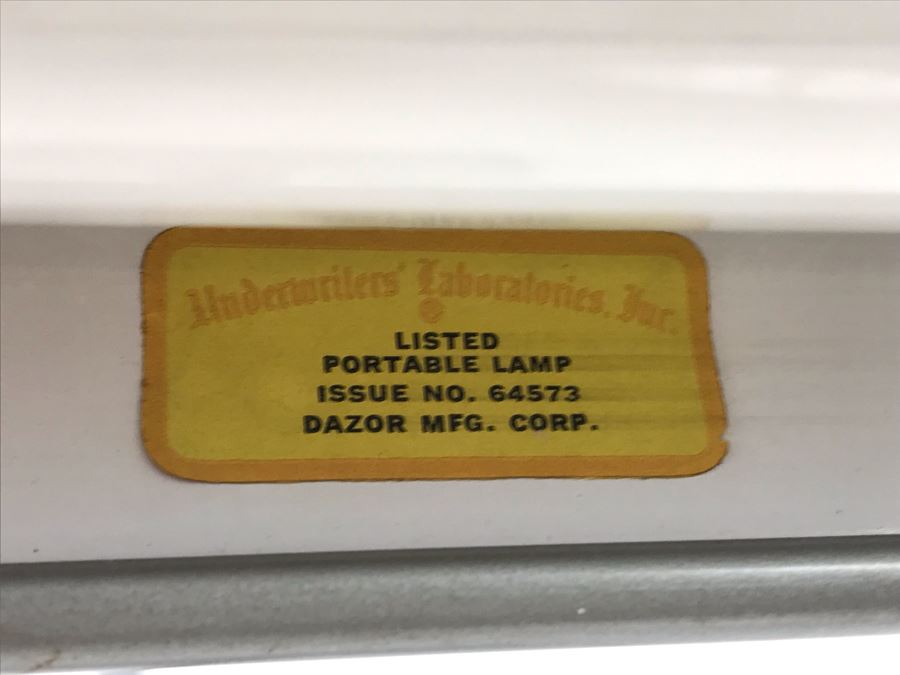 Vintage Art Deco Metal Floating Adjustable Desk Lamp Dazor Floating Light Fixture Model P-2324 By Dazor Mfg Corp St Louis, MO [Photo 8]