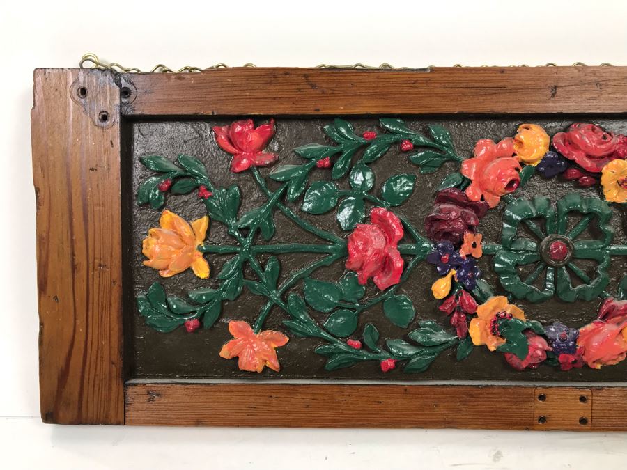 Vintage Floral Design Door Panel Wall Hanging 25' X 8.5' [Photo 4]