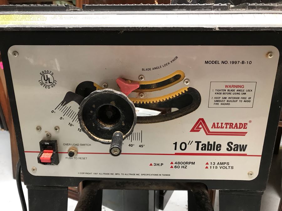 10' Table Saw By Alltrade Model 1997-B-10 [Photo 3]