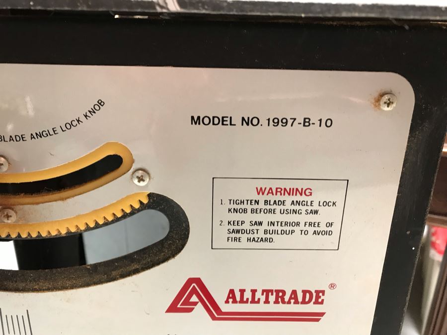 10' Table Saw By Alltrade Model 1997-B-10 [Photo 4]