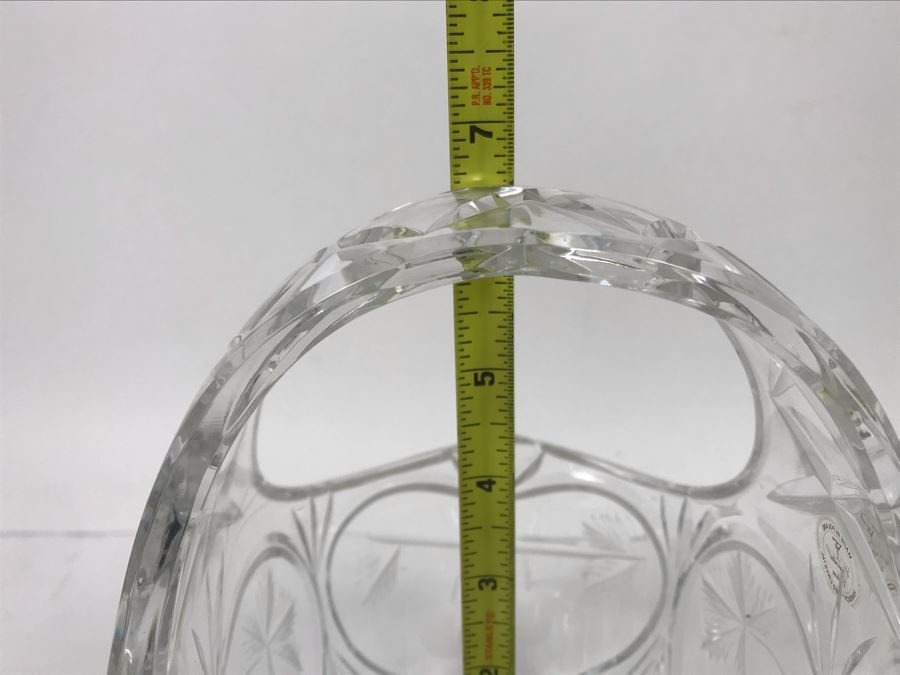 Cut Crystal Strawberry Basket Made In Poland 6.5'H [Photo 7]