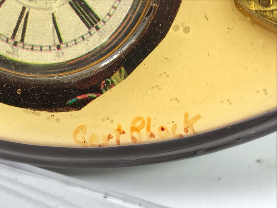 Signed Vintage Clock Parts Artwork 10'H [Photo 6]