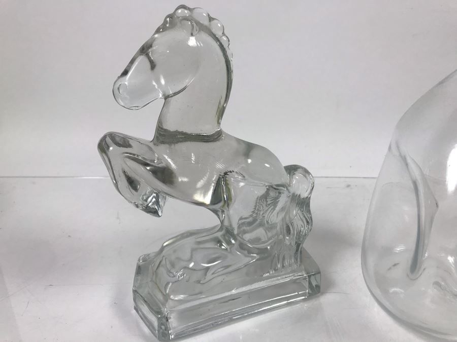 green glass horse bookends green glass horse bookends