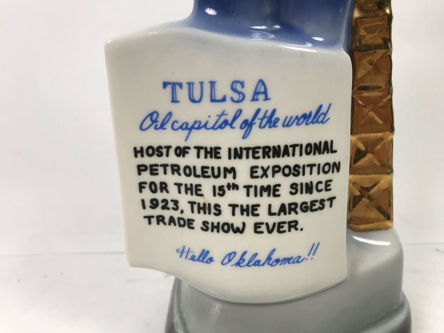 Vintage 1971 James B. Bean Liquor Bottle 1971 International Petroleum Exposition Tulsa OK Oil Capitol Of The World [Photo 5]