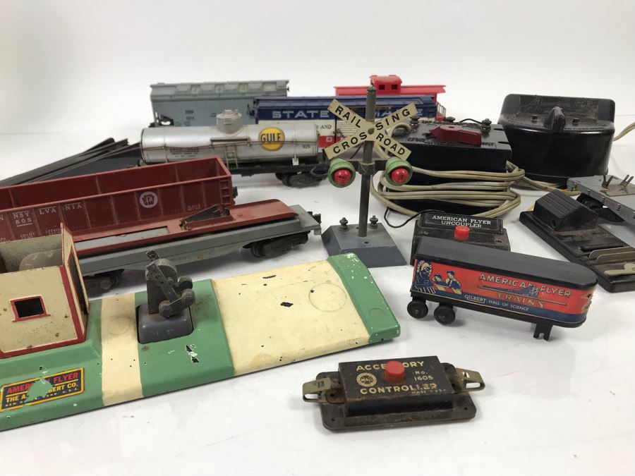 Vintage American Flyer Trains And Train Components Including (2) American Flyer Train Transformers