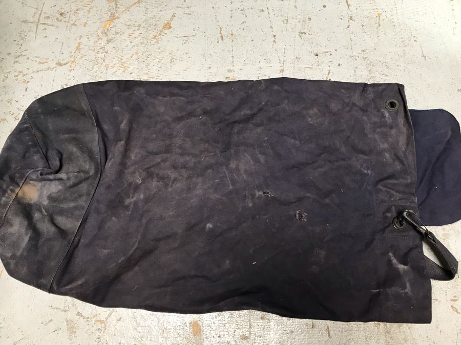 Vintage Air Force Blue Duffel Cotton Bag Robert Lang U.S. Air Force [Photo 4]