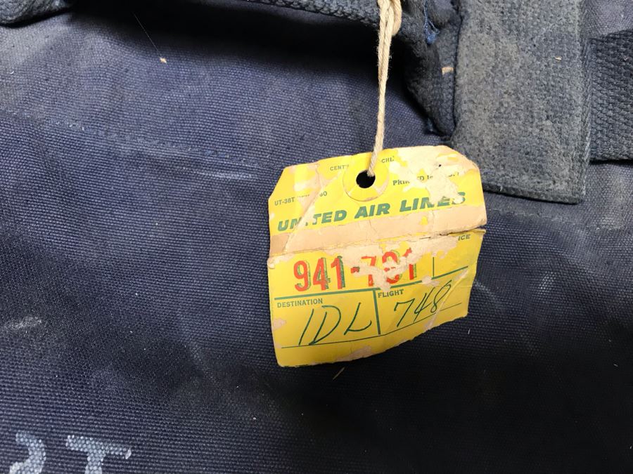 Vintage Air Force Blue Duffel Cotton Bag Robert Lang U.S. Air Force [Photo 3]