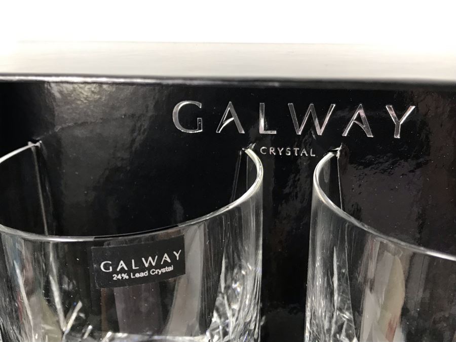 New Galway Irish Crystal Sets: Longford Brandy Pair, Longford Hiball Pair And Longford D.O.F. Pair Whiskey Retails $250 [Photo 5]