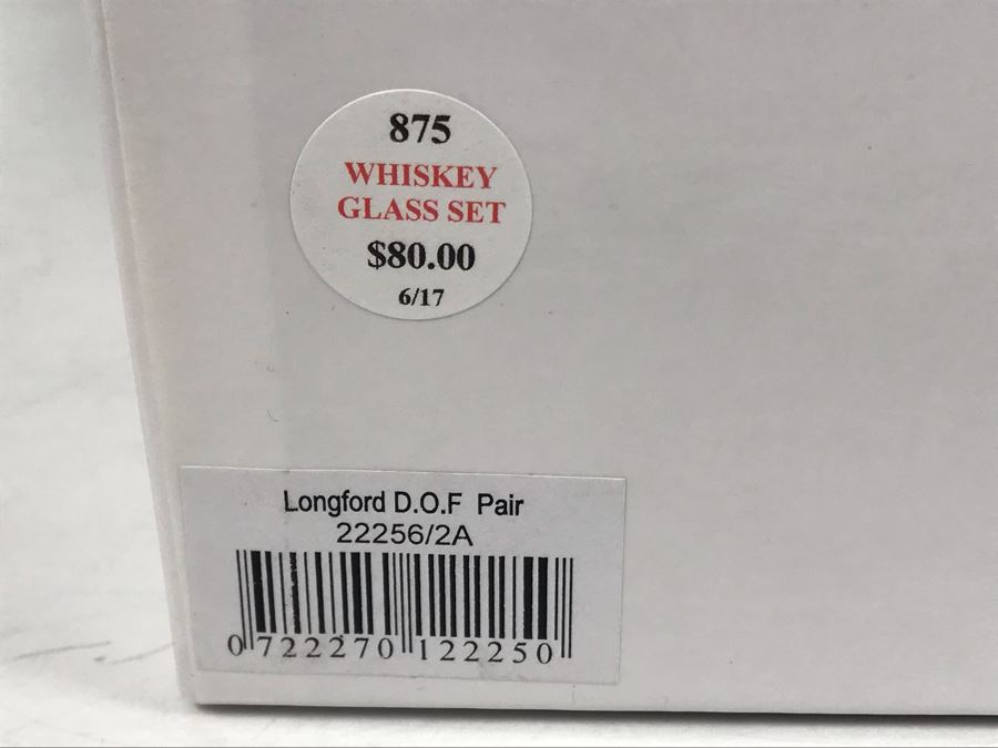 New Galway Irish Crystal Sets: Longford Brandy Pair, Longford Hiball Pair And Longford D.O.F. Pair Whiskey Retails $250 [Photo 12]