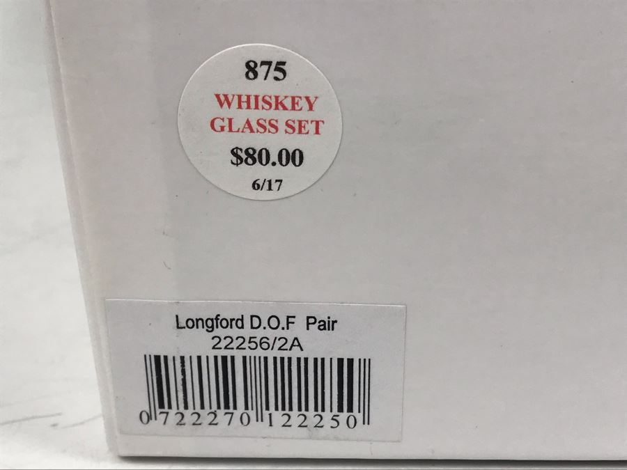 New Galway Irish Crystal Sets: Longford Brandy Pair, Longford Hiball Pair And Longford D.O.F. Pair Whiskey Retails $250 [Photo 11]
