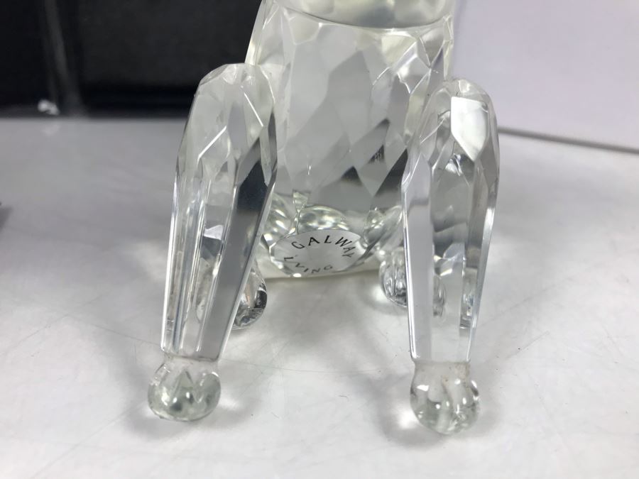 New Galway Irish Crystal Living Figurines: Sitting Cat And Sitting Dog  Retails $75 [Photo 7]