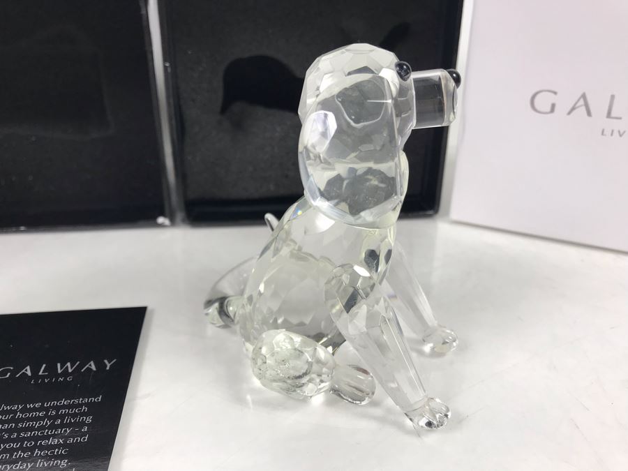 New Galway Irish Crystal Living Figurines: Sitting Cat And Sitting Dog  Retails $75 [Photo 6]