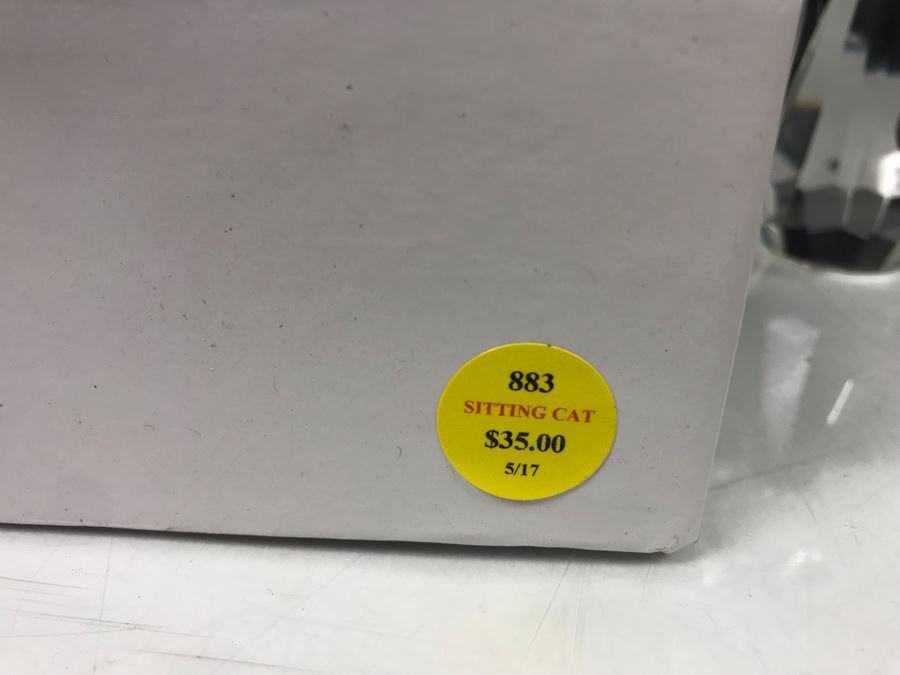 New Galway Irish Crystal Living Figurines: Sitting Cat And Sitting Dog  Retails $75 [Photo 9]