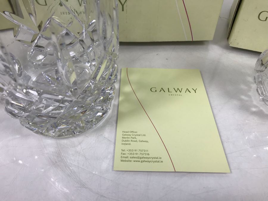 Galway Irish Crystal Items: Longford Perfume Bottle, 5' Vase, Tankard And 6' Bell Retails $230 [Photo 3]