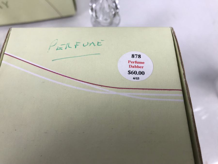 Galway Irish Crystal Items: Longford Perfume Bottle, 5' Vase, Tankard And 6' Bell Retails $230 [Photo 9]