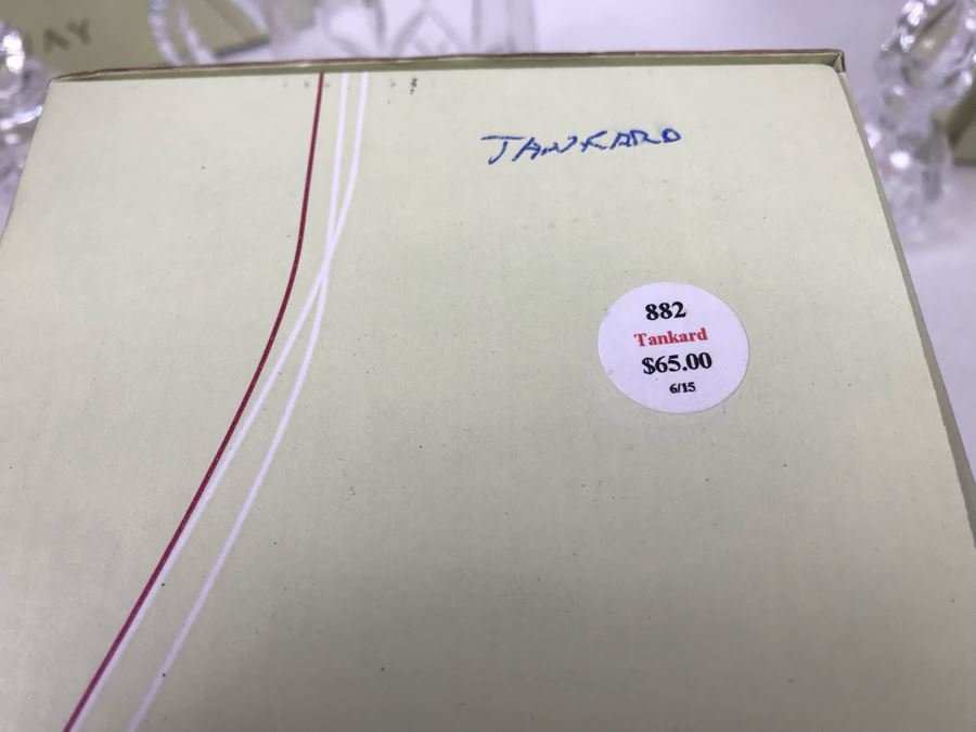 Galway Irish Crystal Items: Longford Perfume Bottle, 5' Vase, Tankard And 6' Bell Retails $230 [Photo 11]